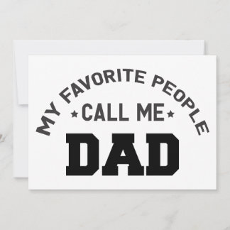 Invitation Mes gens préférés m'appellent papa