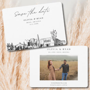 Invitation Mesa Arizona Mariage Skyline Enregistrer la date
