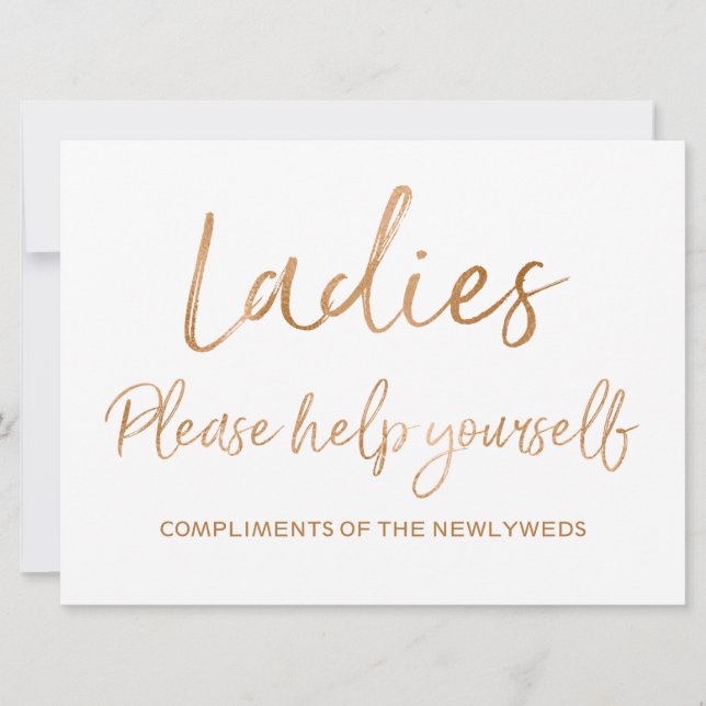 Invitation Mesdames S'il vous plaît servez-vous signe de mari (Devant)
