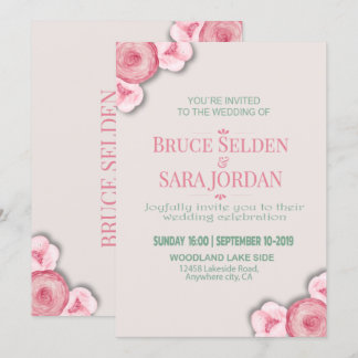 Invitation Message Mariage floral abordable