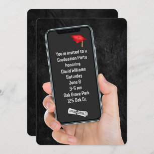 Invitation Message texte de la partie de diplôme