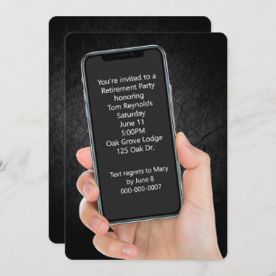 Invitation Message texte de la partie de retraite