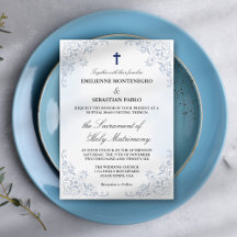 Messe de Mariage Catholique Floral à l'Aquarelle É