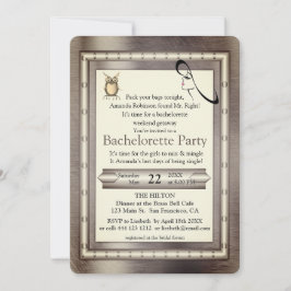 Invitation Métal Or, Argent - Bachelorette en laiton