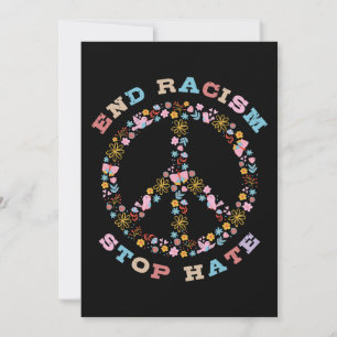 Invitation Mettre fin au racisme Arrêter la haine
