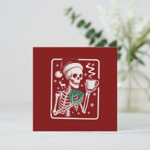 Invitation Meurtre Montre Amis Horreur Tee Skeleton Noël