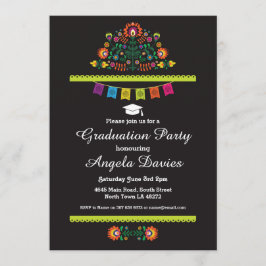 Invitation mexicain de casquette de motif de fête