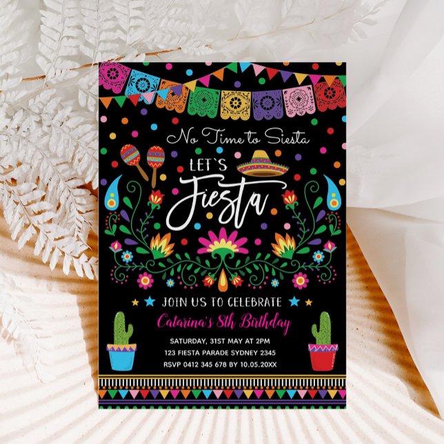 Invitation mexicain de la fête d'anniversaire Fies (Créateur téléchargé)