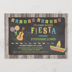 Invitation mexicain de partie de baby shower du