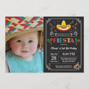 Invitation Mexicain de tableau d'invitation d'anniversaire de