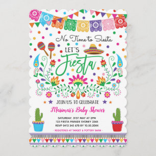 Invitation mexicaine de cactus de baby shower de