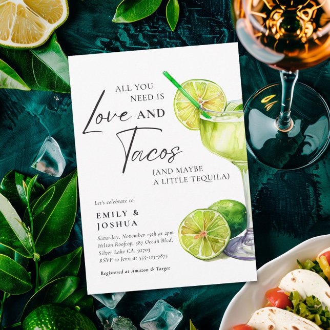 Invitation Mexicaine Fiesta Margarita Couples Douche (Créateur téléchargé)