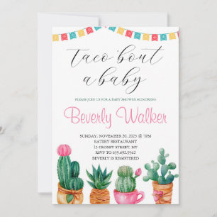 Invitation Mexicaine Fiesta Taco Bout A Baby Couple's Shower 