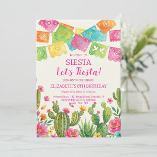 Invitation Mexican fiesta birthday party