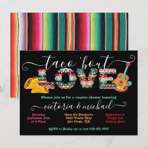 Invitation Mexican Fiesta Taco'bout Love douche pour couples 