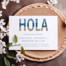 Mexique Beach Hola Typographie Destination Mariage