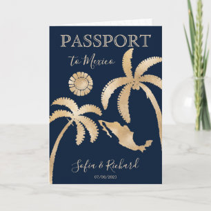 Invitation Mexique Destination Mariage Passeport World QR Cod