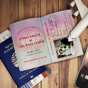 Invitation Mexique Destination Passeport Mariage Enregistrer 