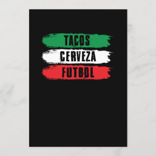 Invitation Mexique Pride Tacos Cerveza Football