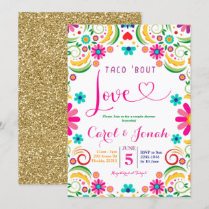 Invitation Mexique Taco à propos d'amour Couple Shower Invita