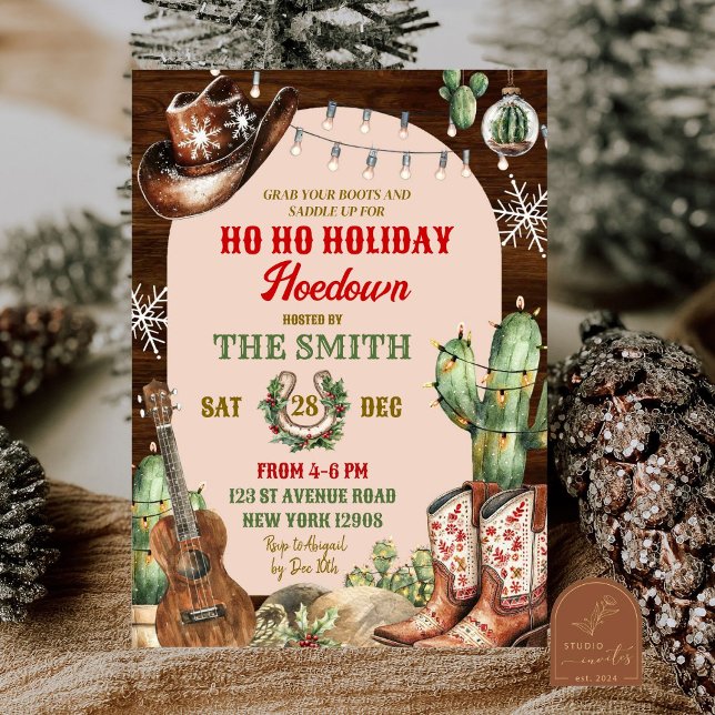 Invitation Mexique Western Holiday Hodown Cowboy Party (Créateur téléchargé)