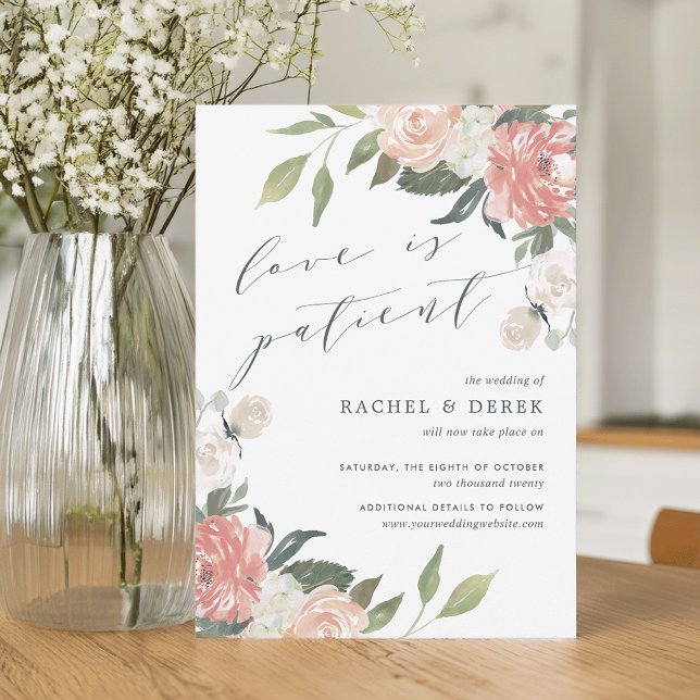 Invitation Mi-été | Aquarelle Floral Mariage (Créateur téléchargé)