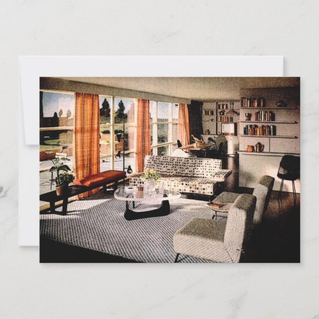 Invitation Mi-Siècle moderne Fête du réchauffement de la mais (Devant)