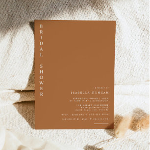 Invitation Mia - Boho Burnt Orange Minimalist Bridal Shower