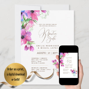 Invitation Micro Jardin Mariage thème Joli Floral été