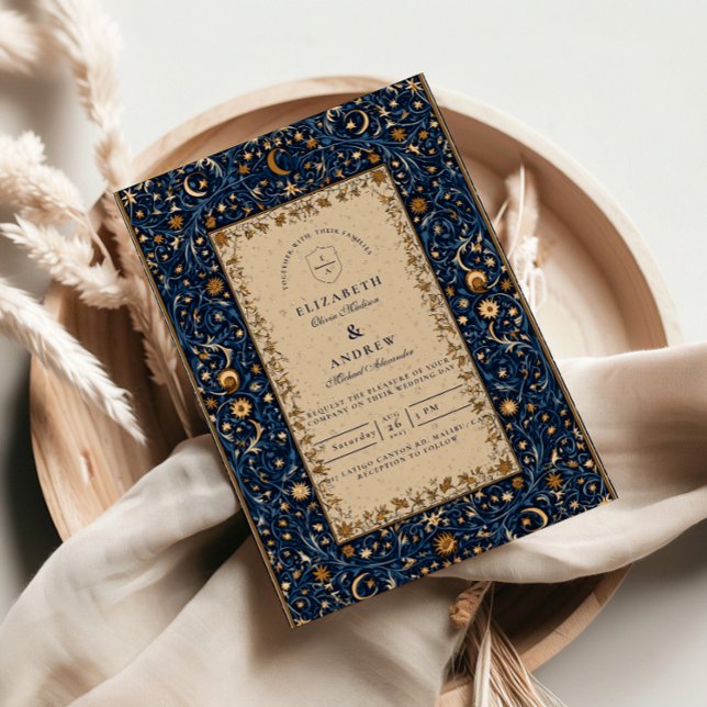 Invitation Midnight Stars Celestial Wedding (Créateur téléchargé)