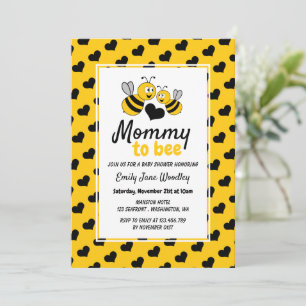 Invitation Miel Bee, Baby shower