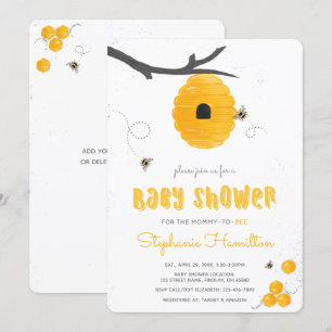 Invitation Miel doux Abeille Baby shower neutre
