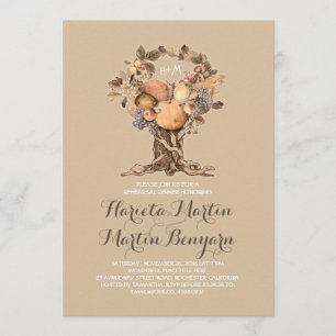 Invitation mignon automne récolte arbre de répétition invitat