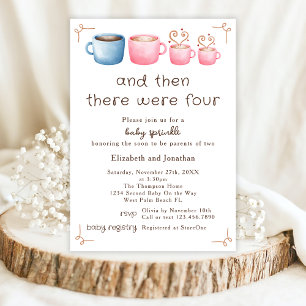 Invitation Mignon Baby Sprinkle sur le thème du café pour une