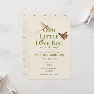 Invitation Mignon Bébé Coccinelle de l'Amour: Cérémonie de Ré