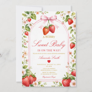 Invitation Mignon Coquette Fille Arc-en-ciel Bébé Doux Comme