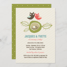 Invitation mignon de baby shower de couples de