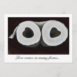 Invitation mignon de mariage de papier hygiénique