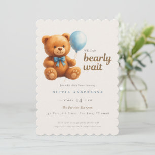 Invitation Mignon Ourson Nous Pouvons à peine Attendre Bébé B