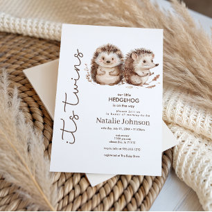 Invitation Mignon Petit Hérisson Doux Fête de Naissance de Se