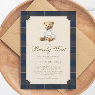 Invitation Mignon Petit Ourson On Attend Avec Impatience Baby
