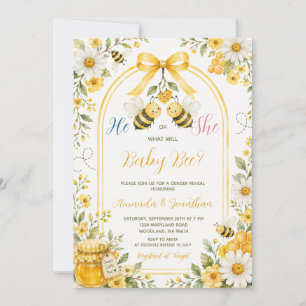 Invitation Mignon Quelle révélation de genre de bébé abeille