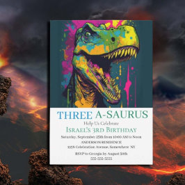 Invitation Mignon Thème Dinosaure T-Rex Monde Jurassique