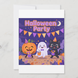 Invitation mignonne à une fête d'Halloween - Citro