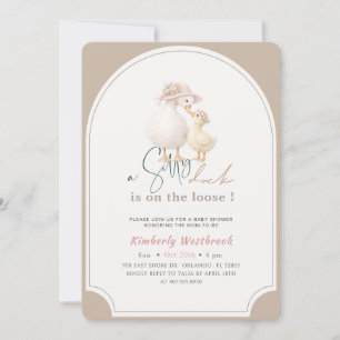 Invitation Mignonne Baby Shower de l'Arche de Canard Ridicule