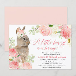 Invitation Mignonne Blush rose Pâques couples baby shower