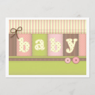 Invitation mignonne couvrante de baby shower