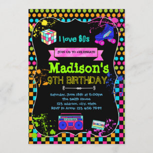 Invitation mignonne d'anniversaire de la partie