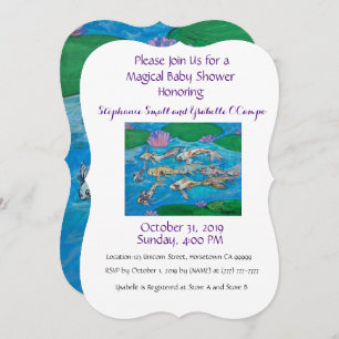 Invitation mignonne de baby shower d'animal