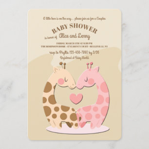 Invitation mignonne de baby shower de couples de